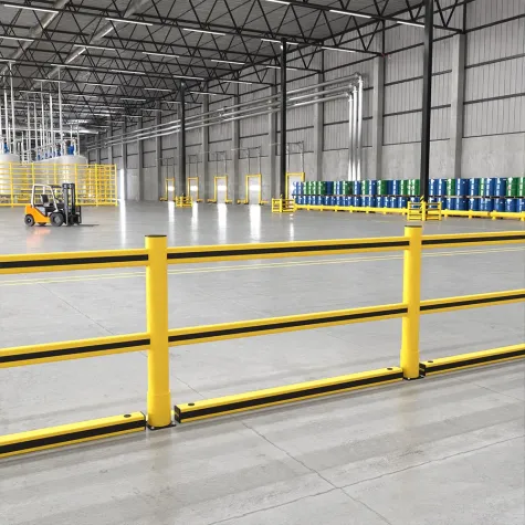 Barreira Pedonal Flexível 2R com Rodapé