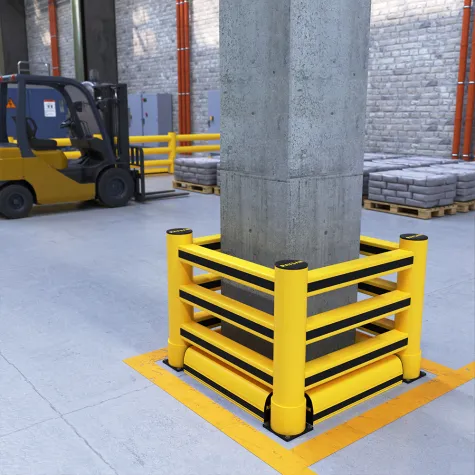 Proteção Flexível de Coluna 3R com Rodapé