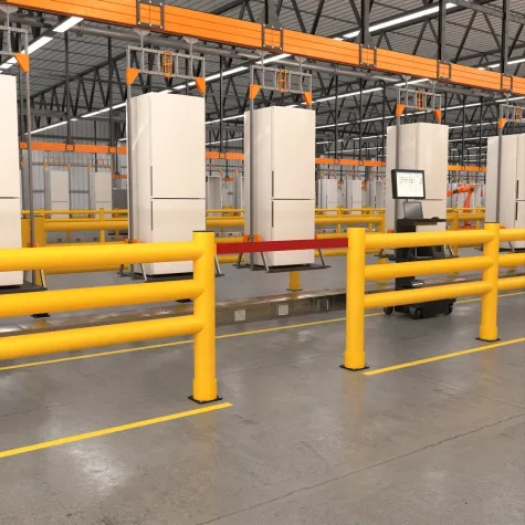 Portão de Segurança com Fita Flexível