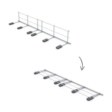 Guarda-Corpos Modular Rebatível Autoportante