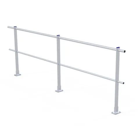 Guarda-Corpos Modular com Fixação Permanente ao Solo